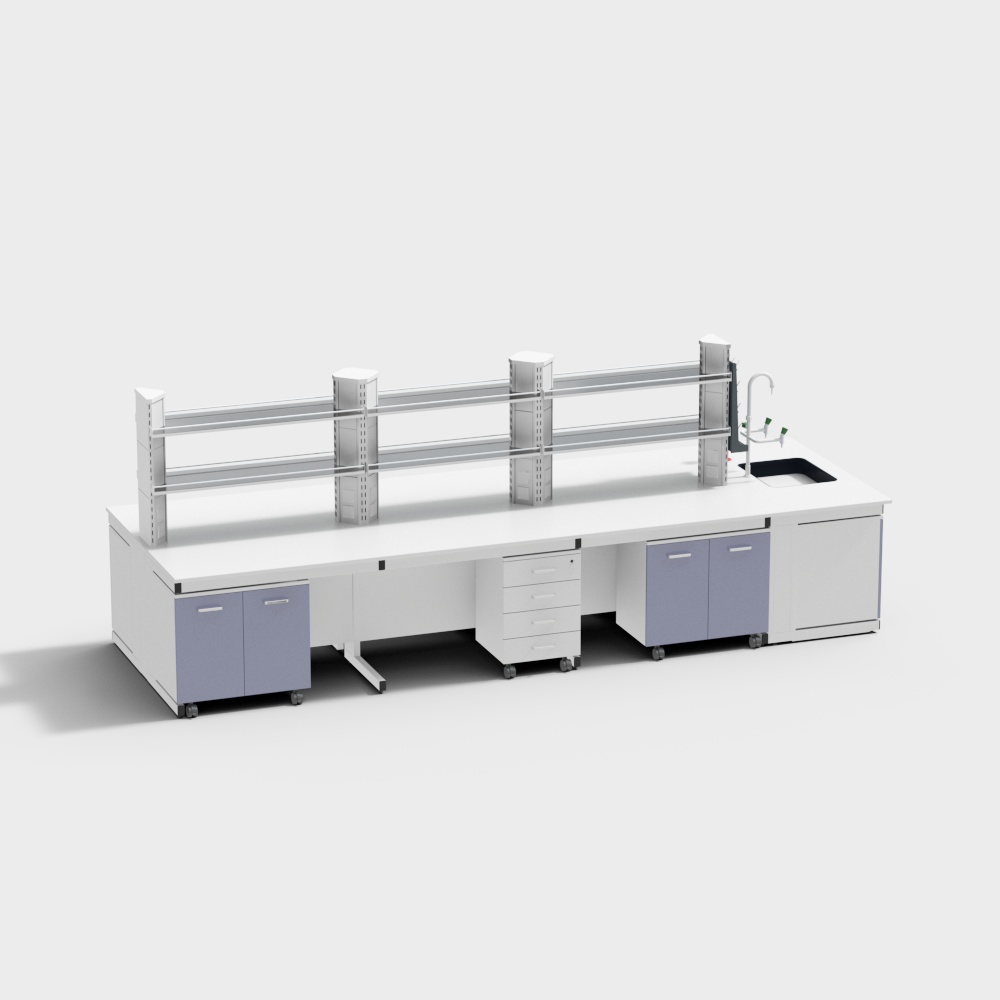 High-Detail Laboratory Workbench 3D model