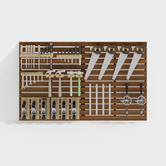 Stylish Tool Wall 3D Model for Creative Use