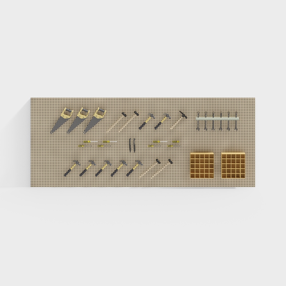 Low Poly Tool Board 3D model for Creative Projects