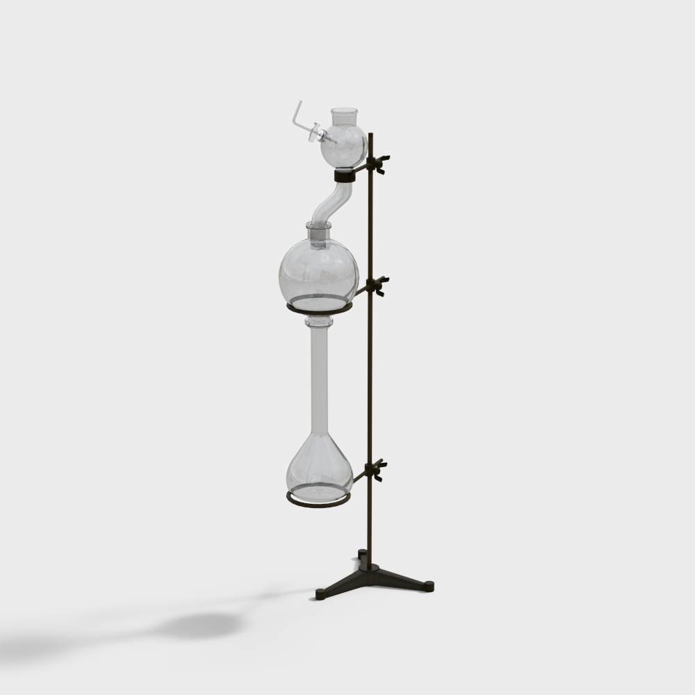 Stylish Distillation Apparatus 3D model for Science Labs