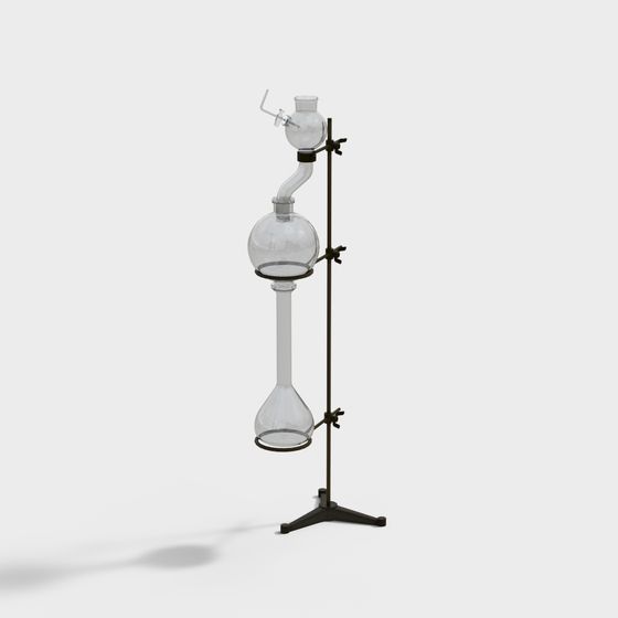 Stylish Distillation Apparatus 3D model for Science Labs