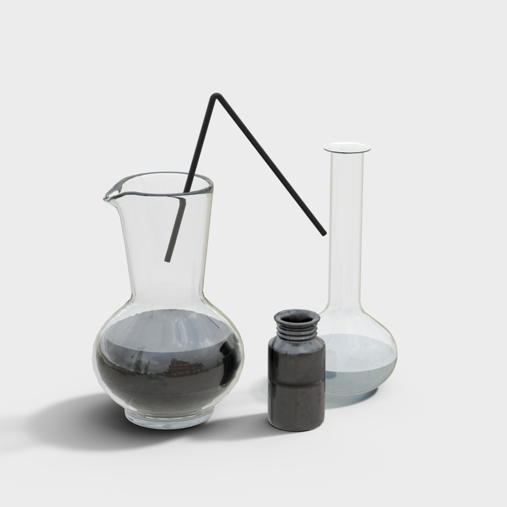 Glass Laboratory Set 3D model