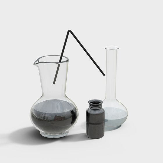 Glass Laboratory Set 3D model