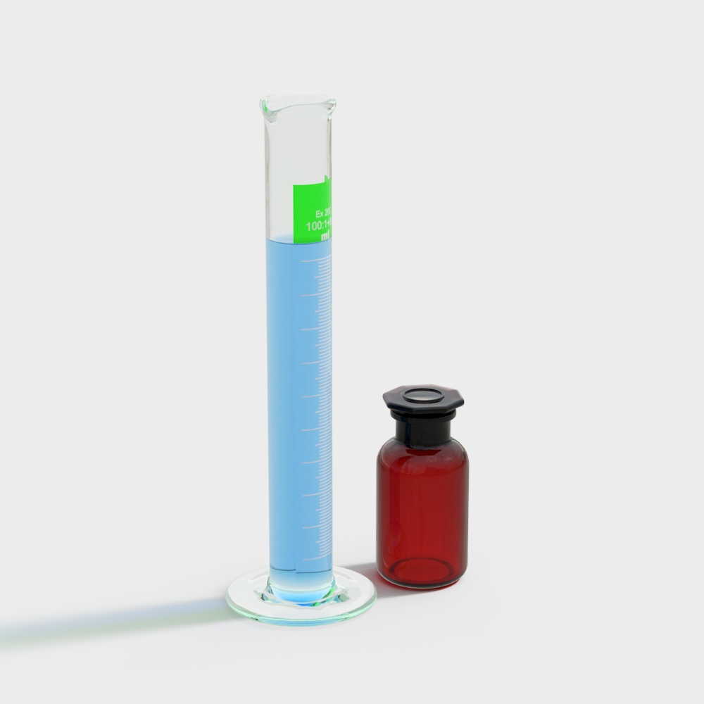 Realistic Laboratory Glassware 3D model