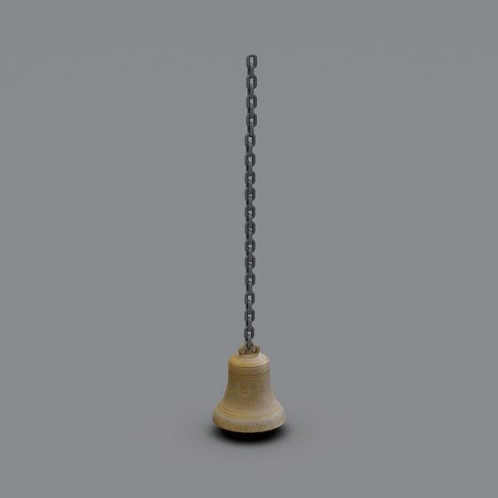 Low Poly Hanging Bell 3D model