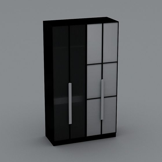 Stylish Minimalist Storage Cabinet 3D model
