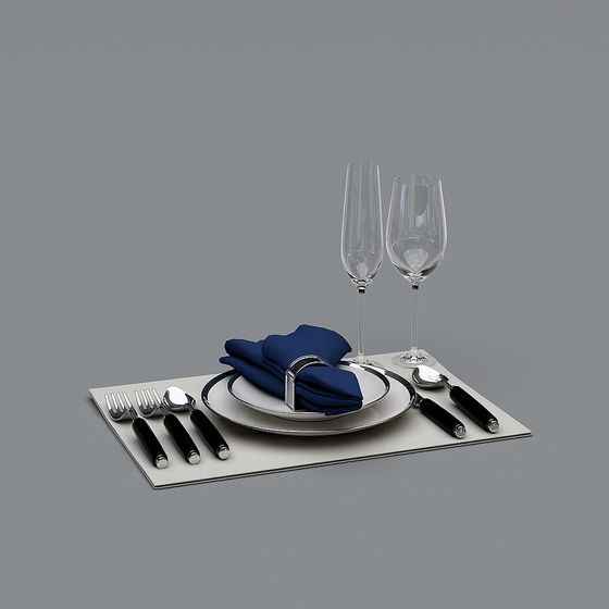 Elegant Table Setting 3D model