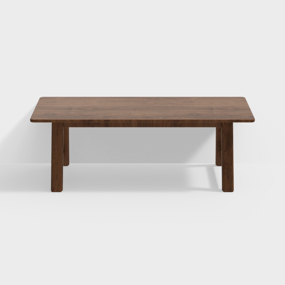 Fan House Furniture - Dun Dun Dining Table - 2300 models - Black Walnut
