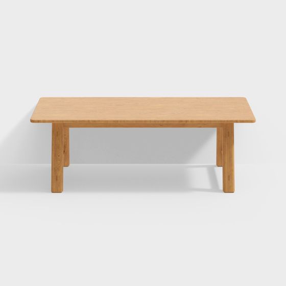 Stylish Wooden Coffee Table 3D model