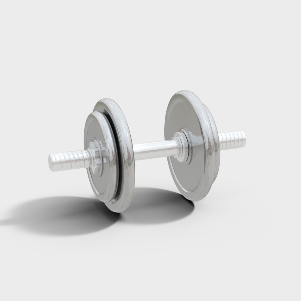 Modern Dumbbell 3D model for Fitness Projects