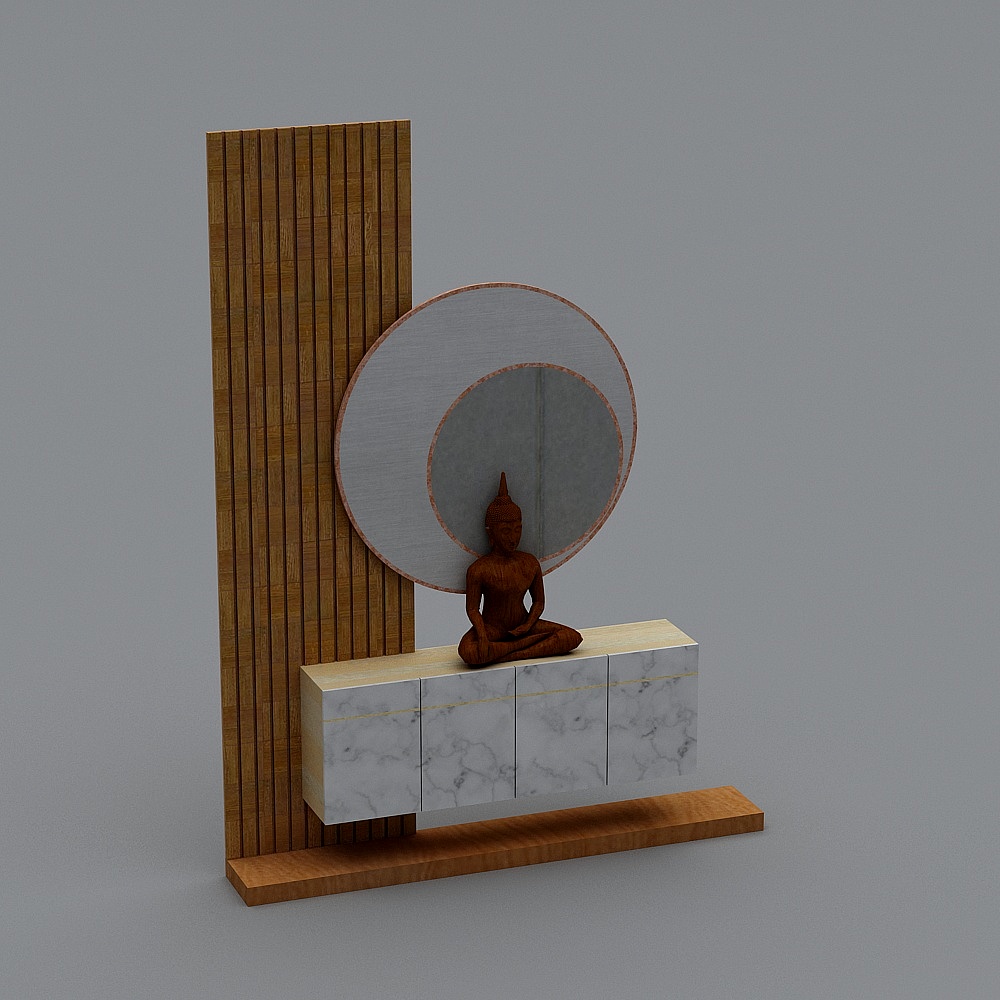 Serene Zen-Inspired Interior 3D model