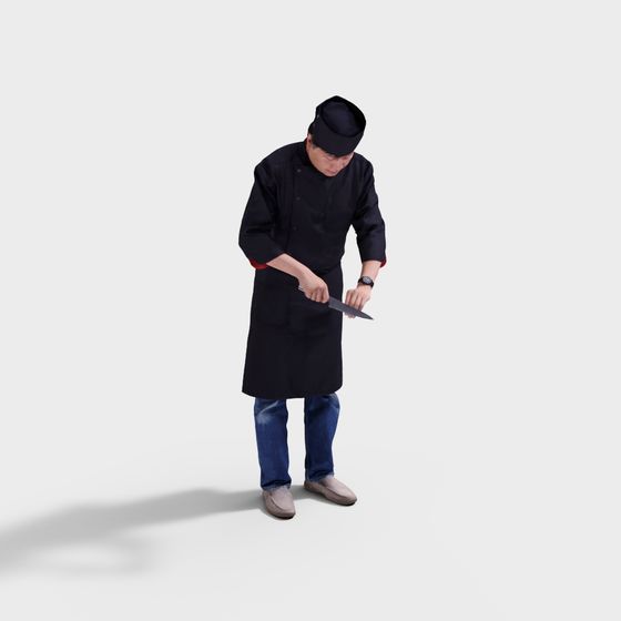 Realistic Chef 3D Model for Modern Kitchens