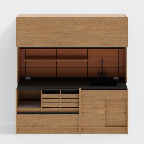 Urban Kitchen 3D model for Stylish Spaces