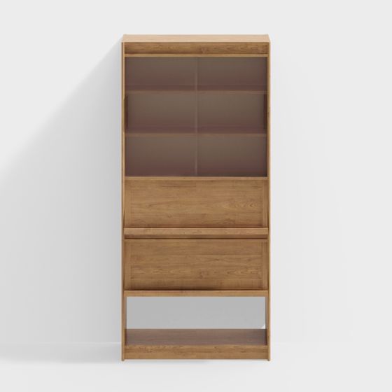 Modern Minimalist Bookshelf 3D Model