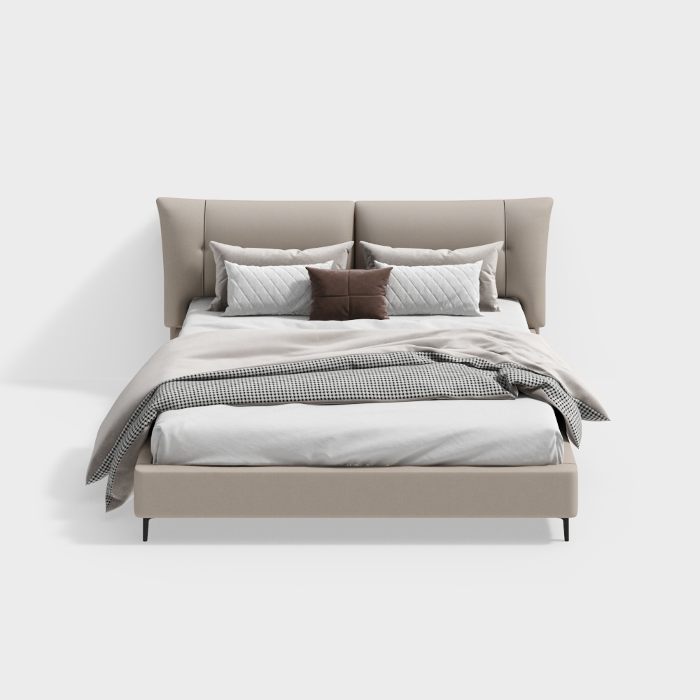 Elegant 3D Model Bed for Modern Interiors