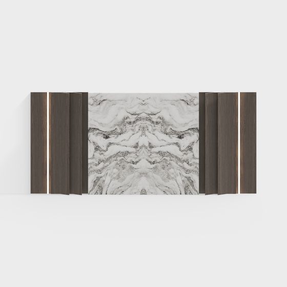 Marble Light and Shadow Screen 3D model