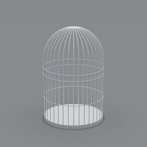 Minimalist Artistic Birdcage 3D model