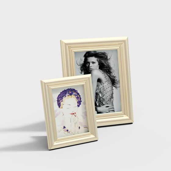 Vintage Frame 3D model with Low-Poly Aesthetic