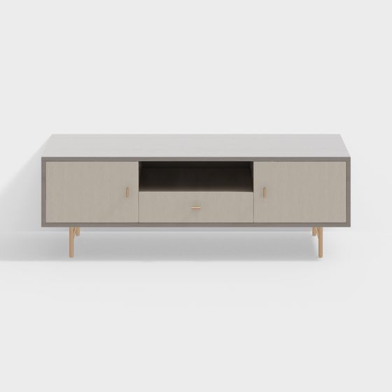 Stylish TV Cabinet 3D model for Modern Interiors