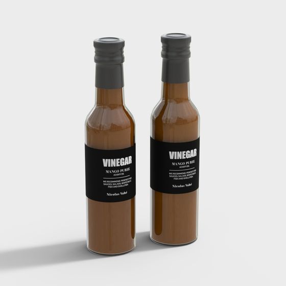 Stylish Vinegar Bottle 3D model