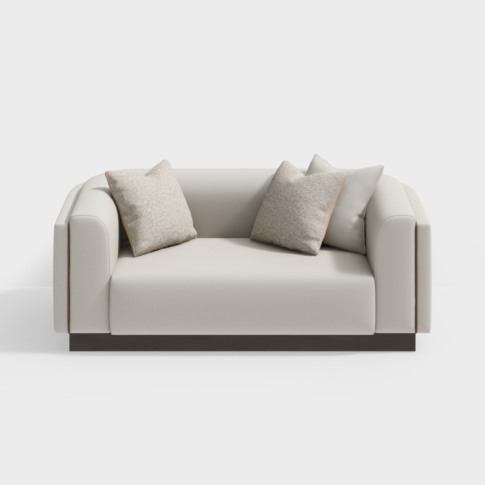 Urban Comfort Sofa 3D Model – Modern Low-Poly Design