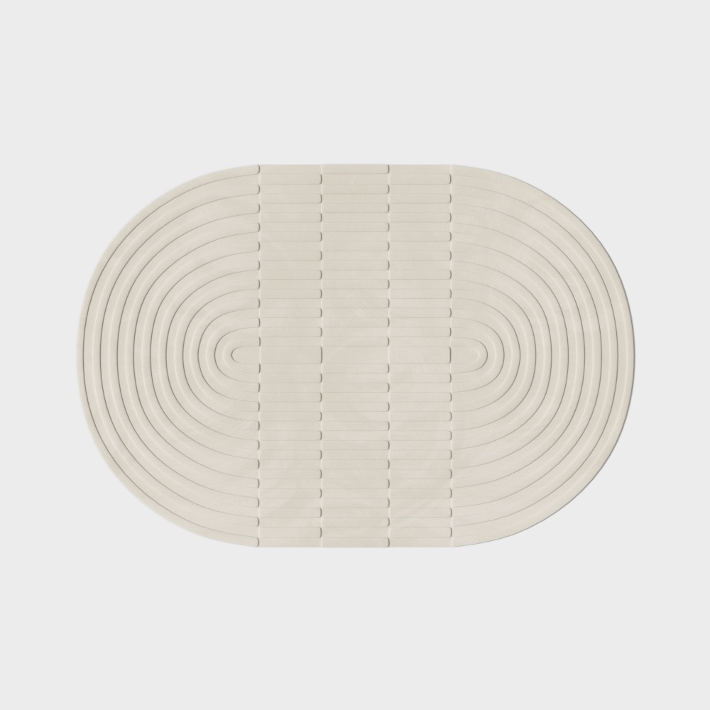 Elegant Oval Carpet 3D model for Modern Interiors