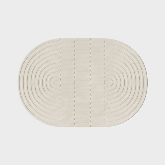 Elegant Oval Carpet 3D model for Modern Interiors