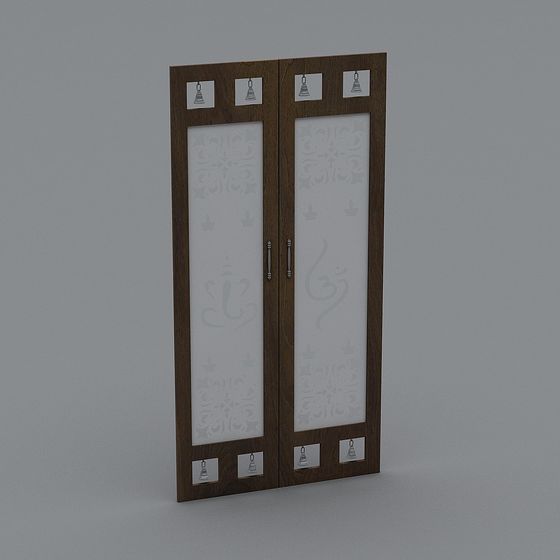 Vintage Wooden Door 3D model