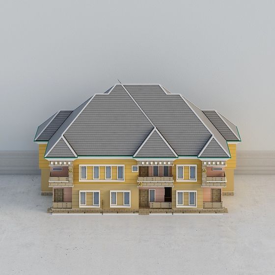 Cozy Cottage 3D model in Low Poly Style