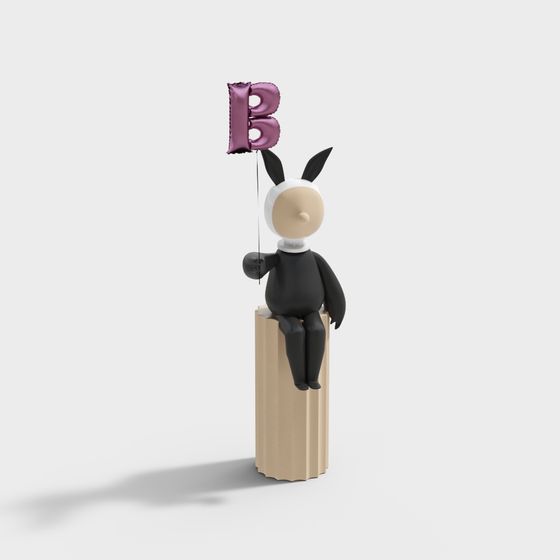 Bunny Balloon 3D model