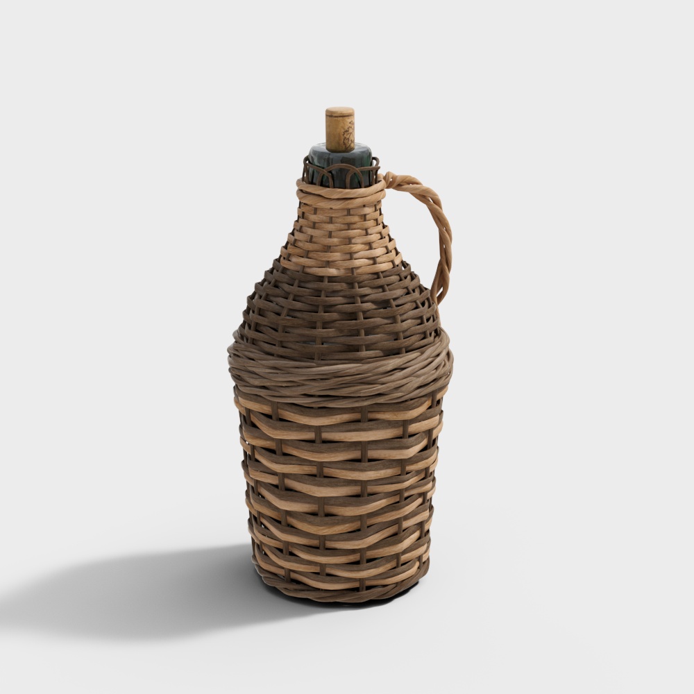 Vintage Woven Bottle 3D model