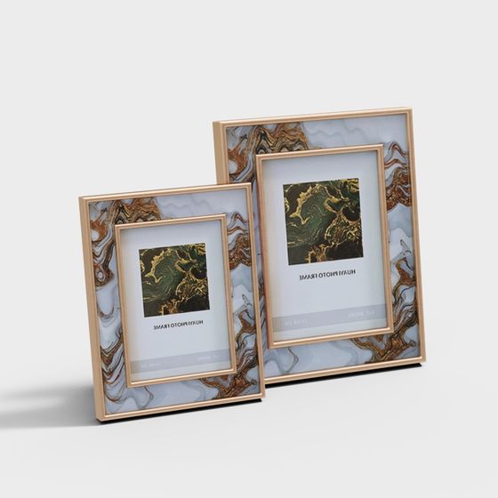 Elegant Marble Frame 3D model