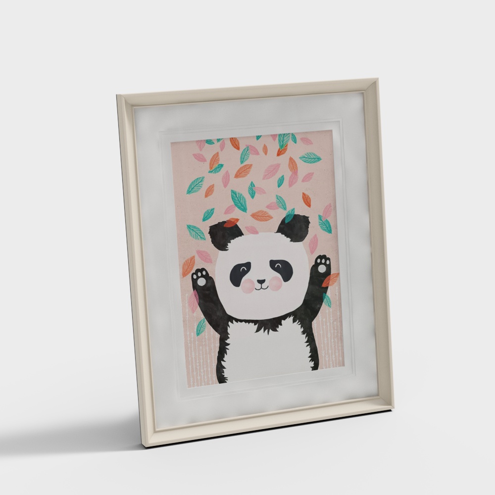Charming Forest Panda 3D model