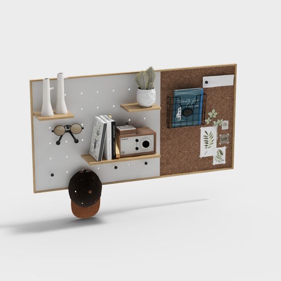 Stylish Low-Poly Wall Decor 3D model