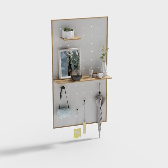 Pegboard Shelf 3D model