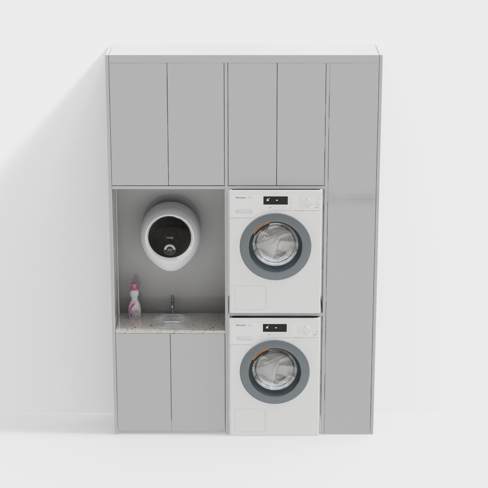 Modern washing machine cabinet