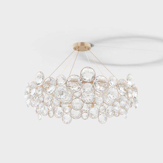 Elegant Crystal Chandelier 3D model for Modern Interiors