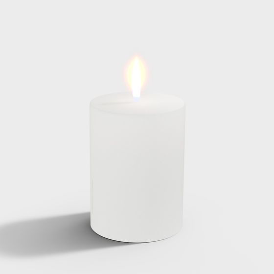 Minimalist Candle 3D Model for Creative Projects
