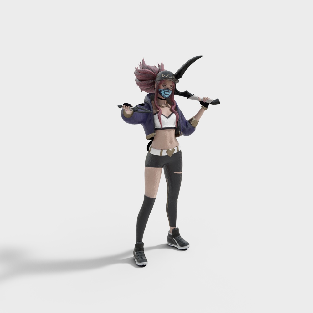 Battle Girl 3D model for Designers and Game Developers