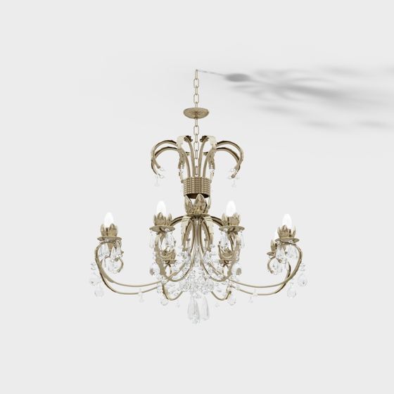 Elegant Classic Chandelier 3D model