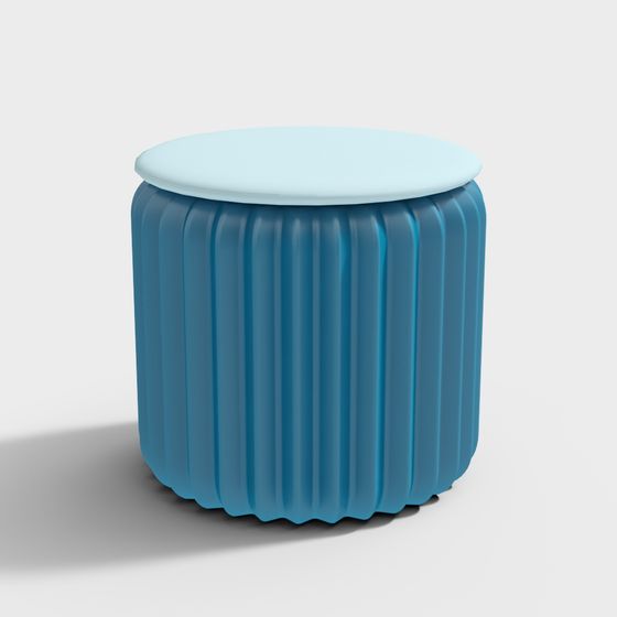Wrinkled Round Stool 3D model