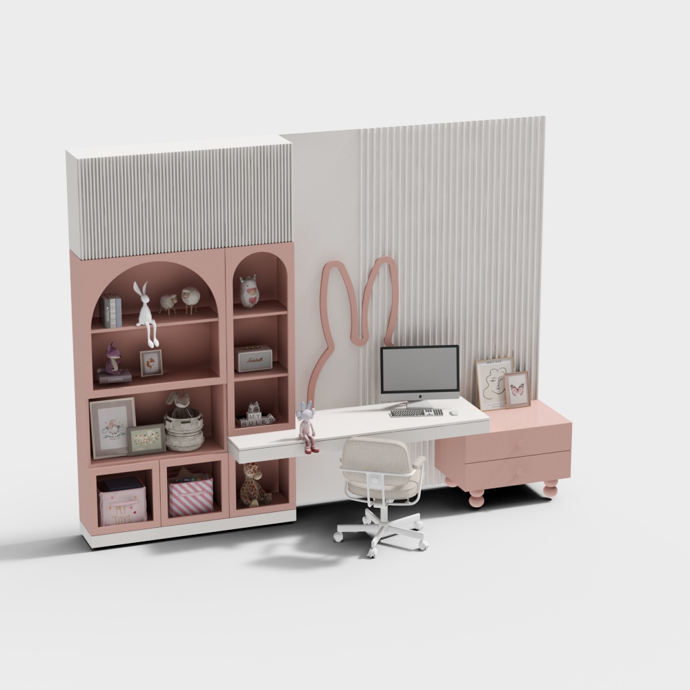 Modern children's desk and chair combination