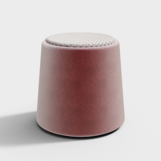 Stylish Pink Cylinder Stool 3D Model for Modern Spaces
