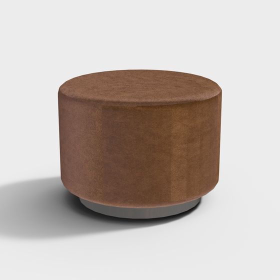 Stylish Round Stool 3D model for Modern Interiors