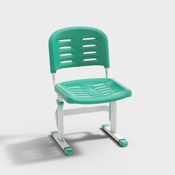 Minimalist School Chair 3D model for Creative Spaces