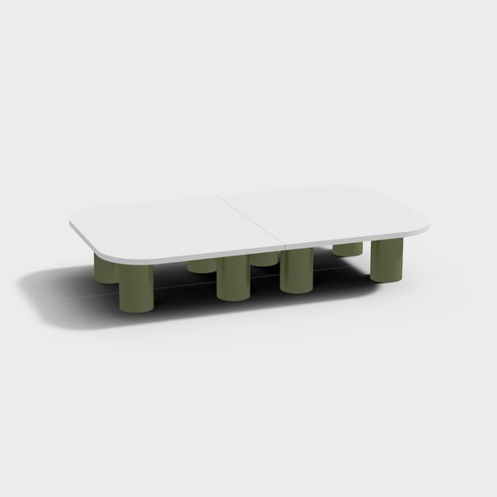 Flexible Conference Table 3D model for Creative Spaces