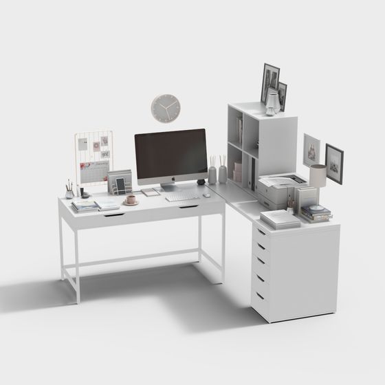 Modern Office Desk 3D model