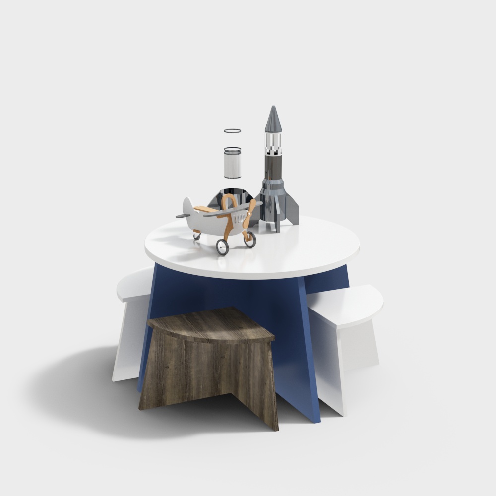 モダンな子供用テーブルと椅子のセット