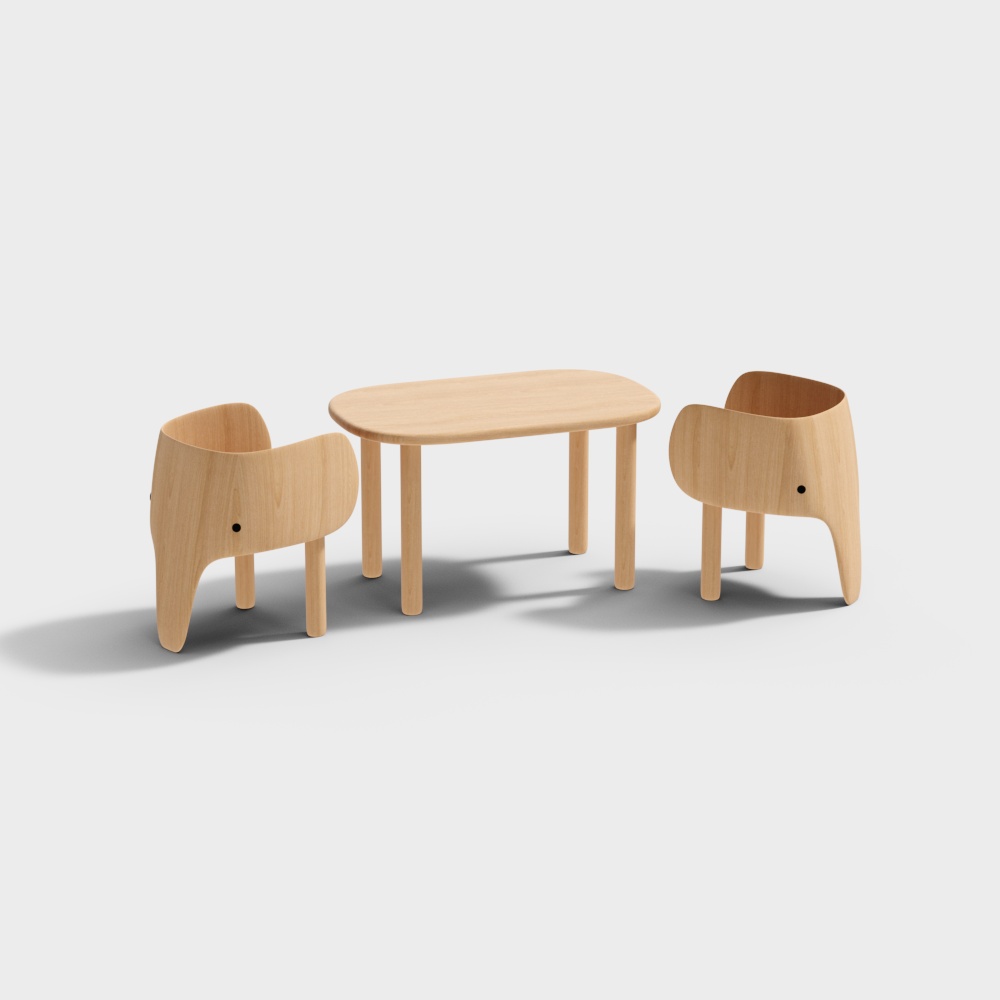 Modern children's table and chair combination