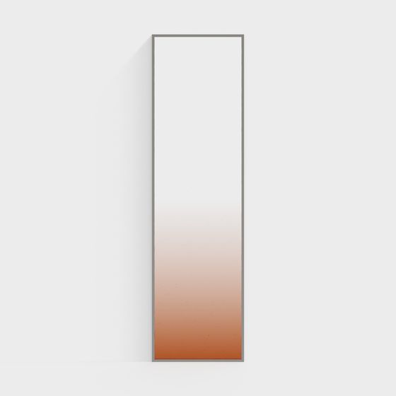 Sophisticated Gray Glass Brick Partition 3D Model